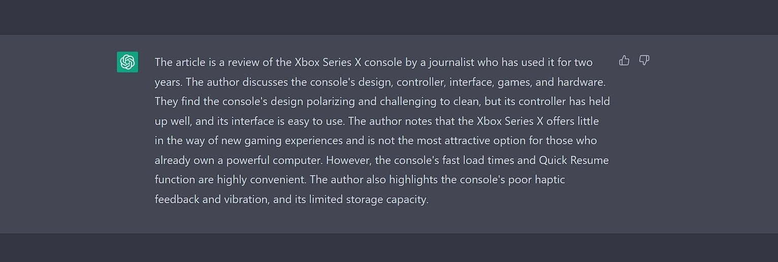 Streszczenie artykułu o Xboxie Series X