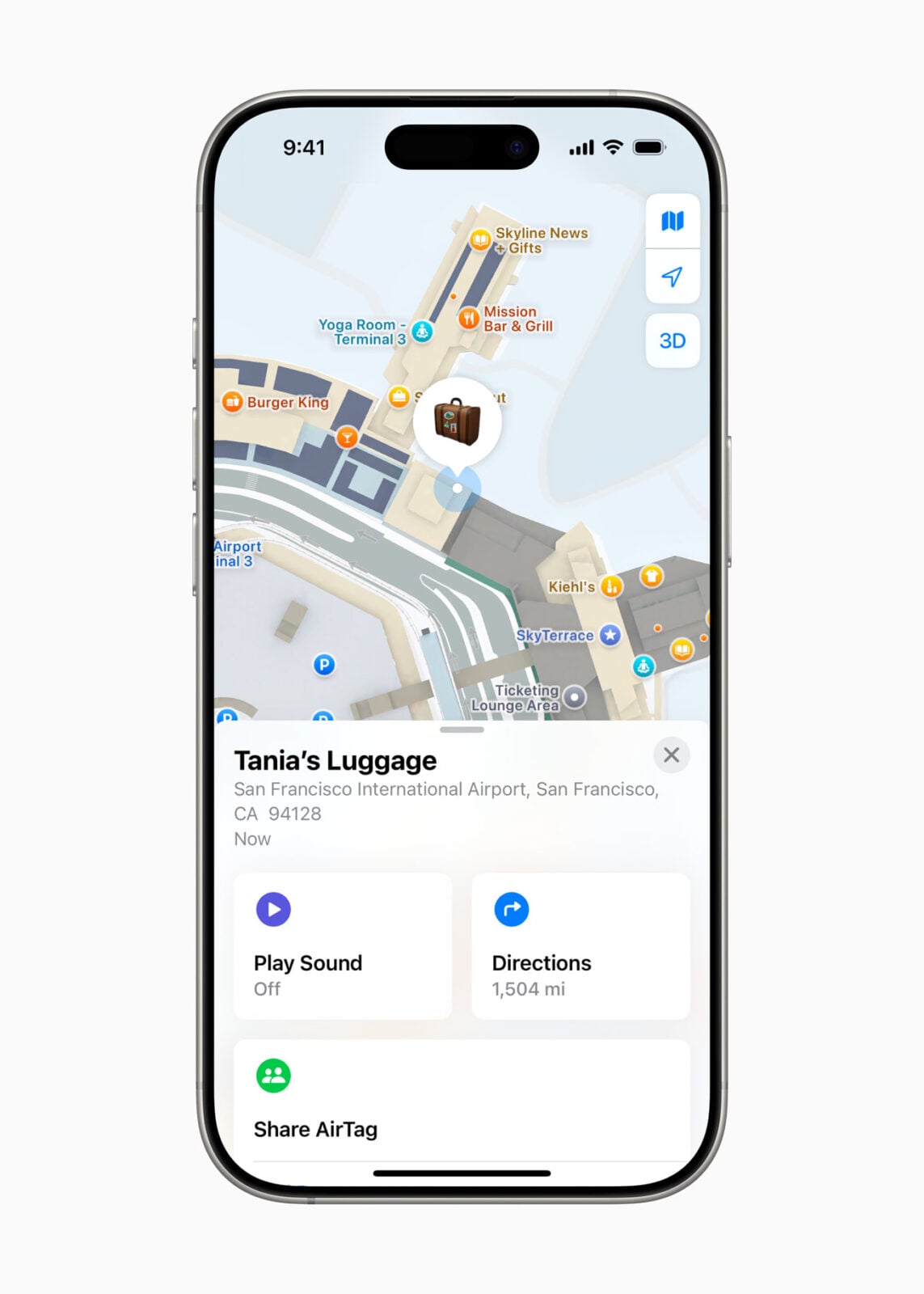 Apple Find My Znajdź Udostępnianie lokalizacji przedmiotu Share Item Location