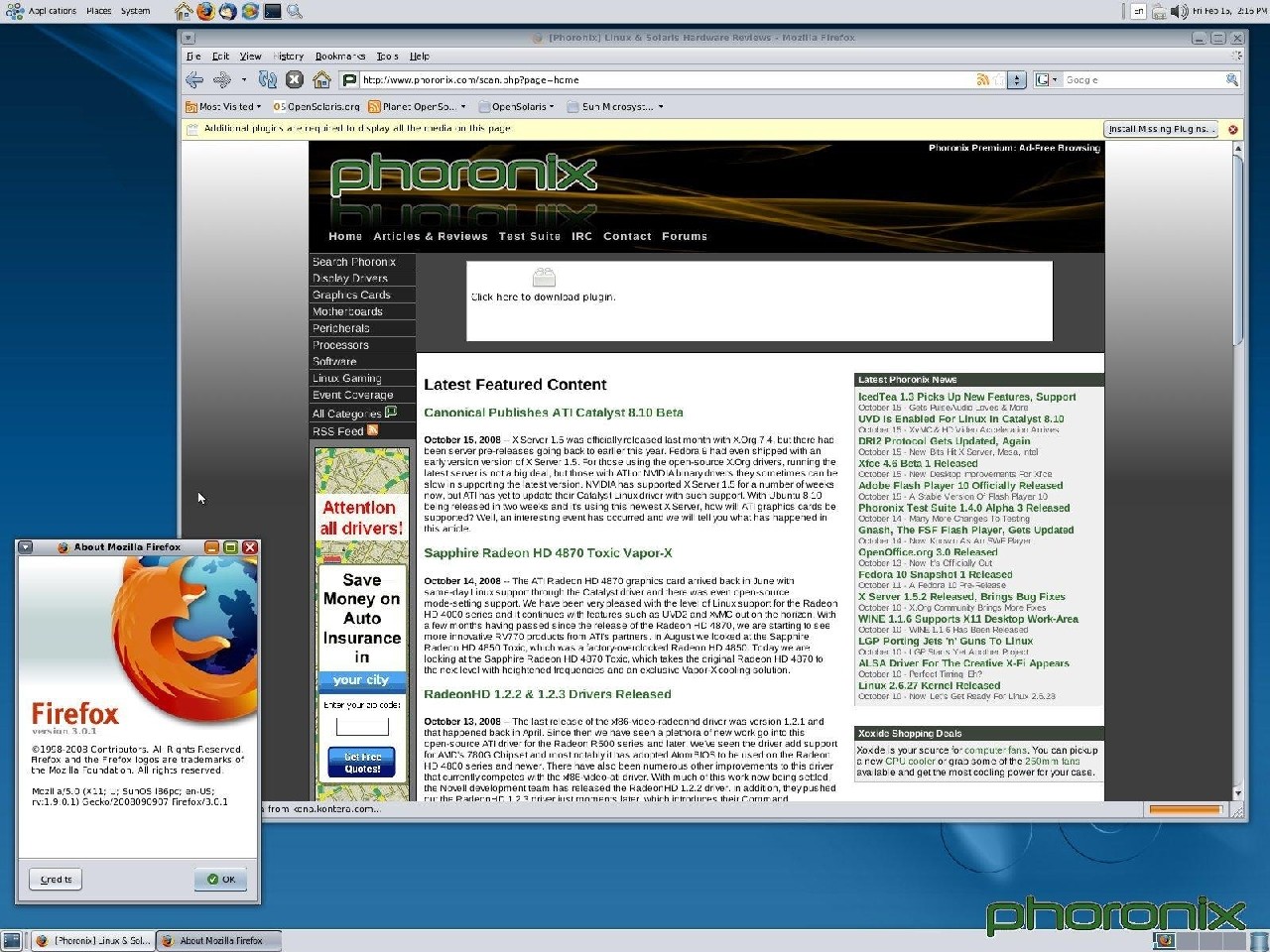 OpenSolaris 2008.11 i Internet