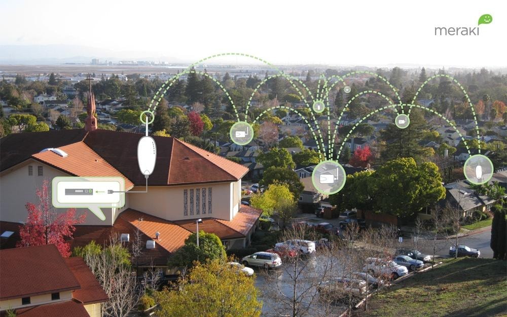 Meraki za darmo rozdaje mieszkańcom urządzenia wzmacniające sygnał, dzięki którym zasięg ich sieci Wi-Fi jest większy.