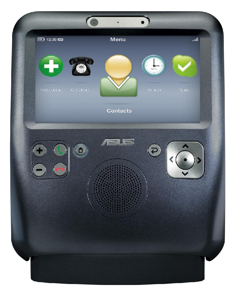 Prosty w obsłudze, ikonowy interfejs użytkownika i intuicyjny układ przycisków ułatwiają prowadzenie rozmów przez Internet