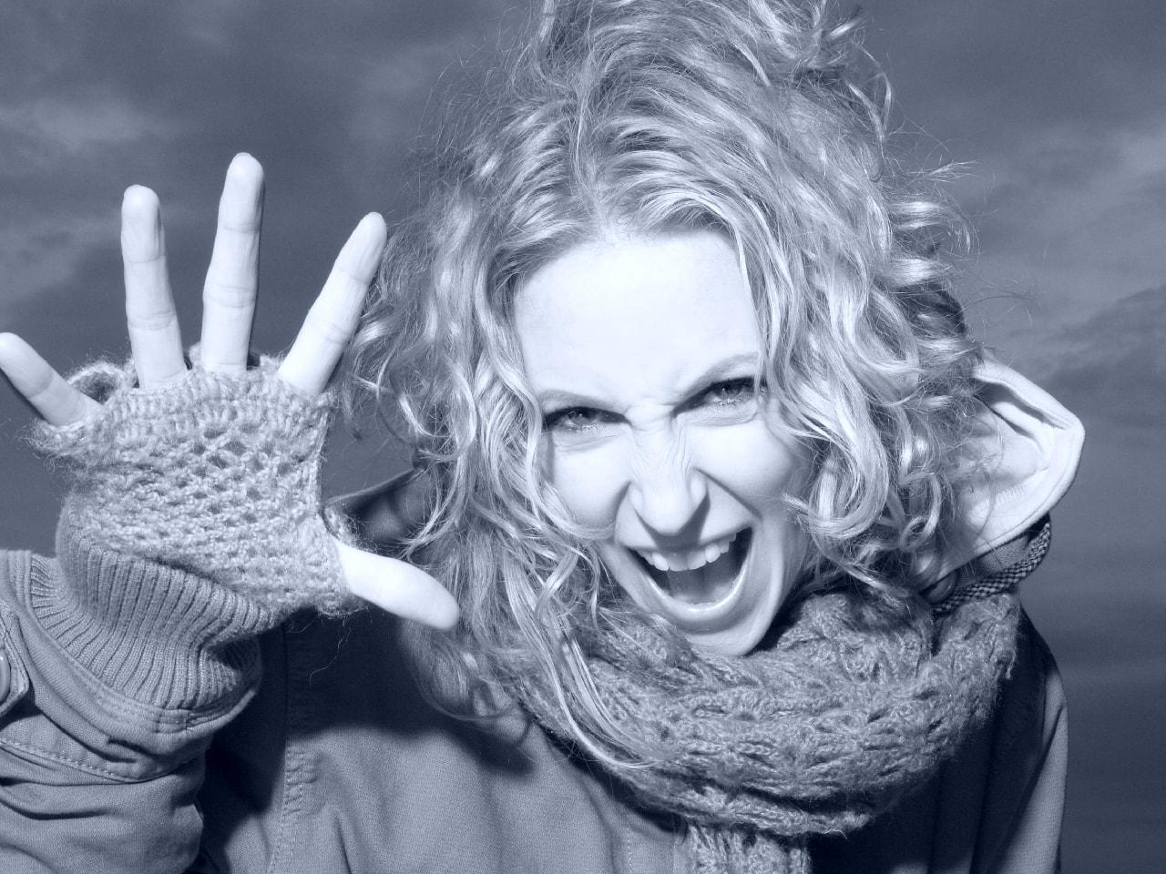 czarno-biały portret