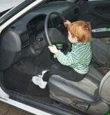 Dziecko za kierownicą