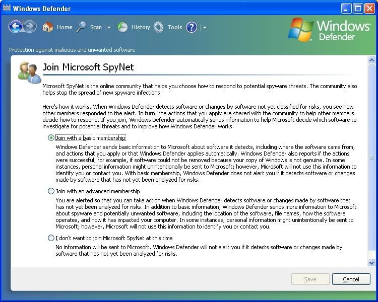 Microsoft SpyNet.