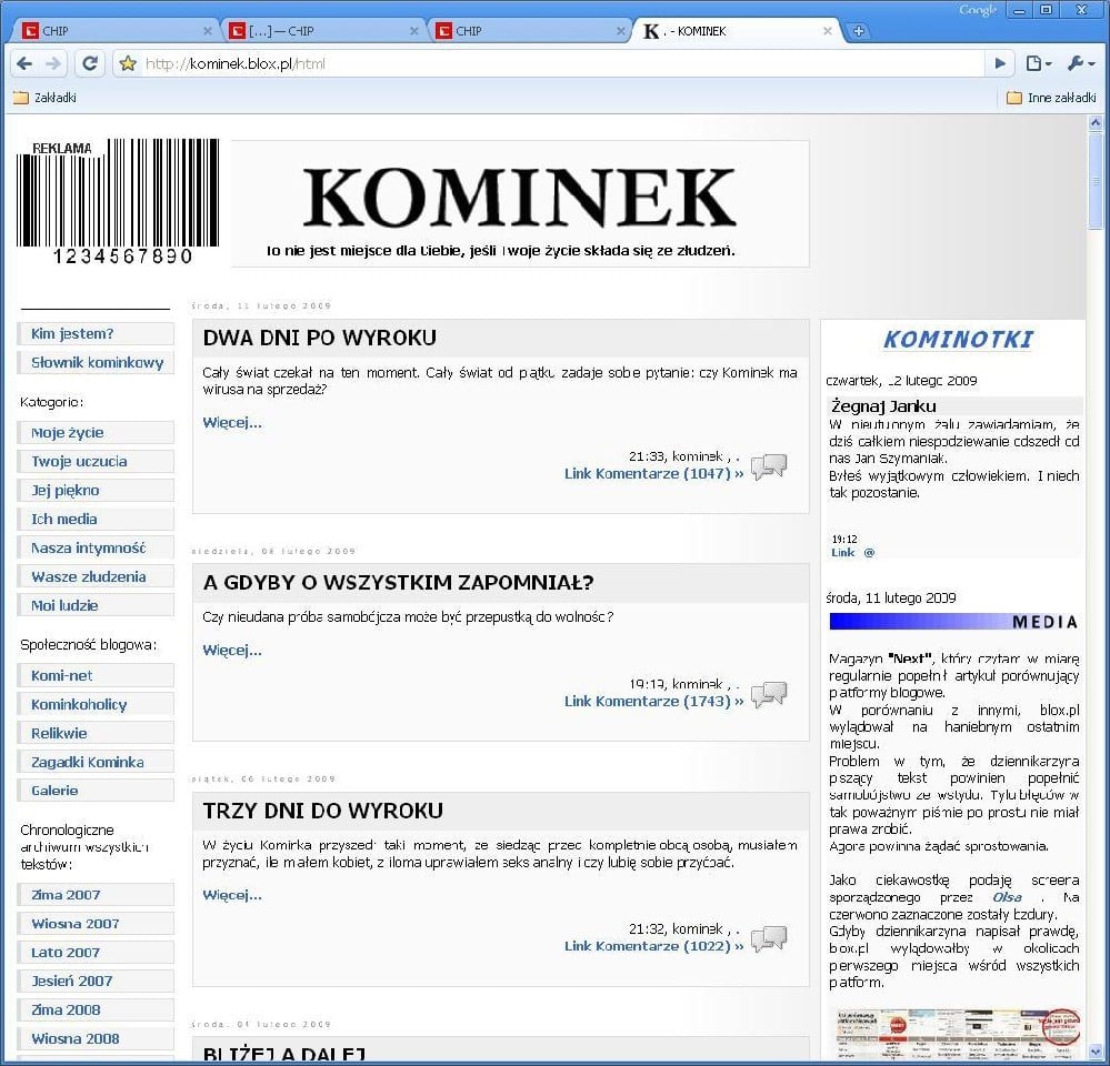 Kominek - kontrowersyjny, ale i niekwestionowany lider Blox.pl