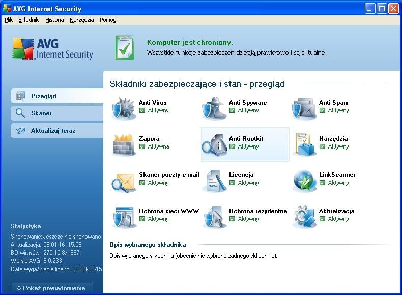 Pakiet bezpieczeństwa AVG Internet Security 8.0