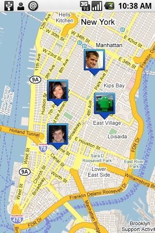 Google Latitude pozwala na wymienianie się informacjami o swojej lokalizacji z przyjaciółmi