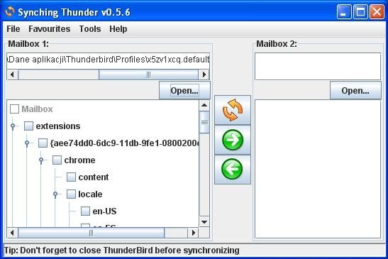 Darmowe narzędzie Synching Thunder umożliwia zsynchronizowanie konta pocztowego klienta Thunderbird na desktopie i notebooku.