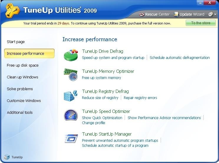 Najbardziej wszechstronny - TuneUp Utilities 2009