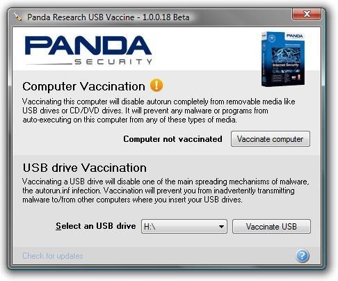 Panda Security opracowała szczepionkę Panda USB Vaccine