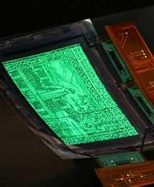 4,1-calowy wyświetlacz OLED, wytworzony przy wykorzystaniu narzędzi i metod produkcji paneli LCD