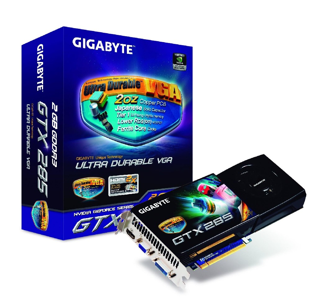 Karta GeForce GTX 285 w podrasowanej wersji od firmy GIGABYTE