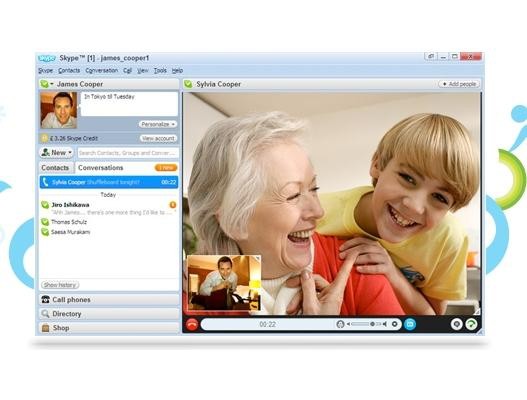Funkcja współdzielenia ekranu została zapożyczona z wersji Skype'a dla komputerów Mac