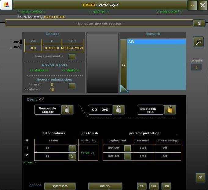 USB Lock ST przeznaczona jest dla klientów indywidualnych, zaś wersja RP służy do zdalnego zarządzania ochroną komputerów w sieci lokalnej (nawet powyżej 1000 komputerów)