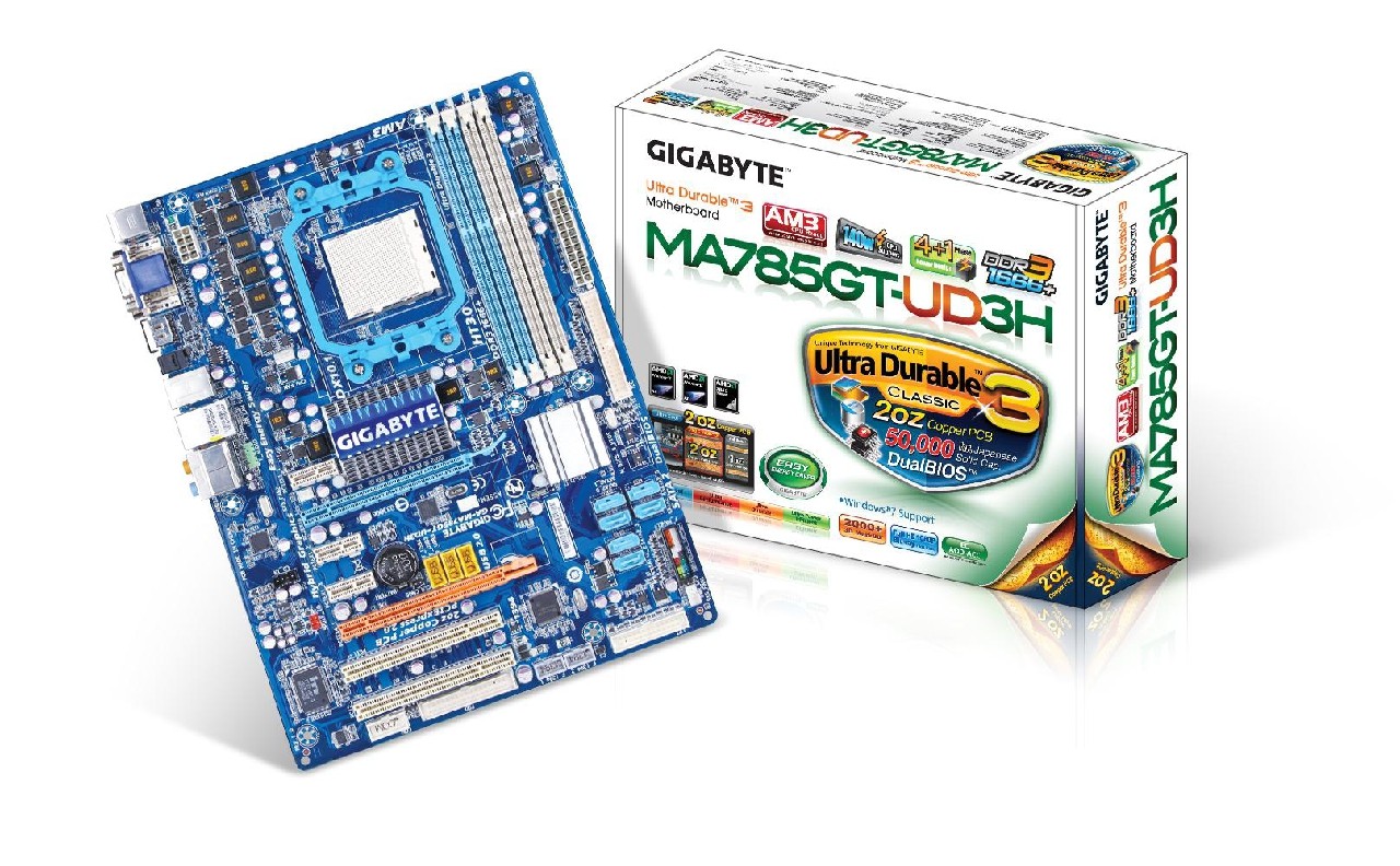 Płyta główna GIGABYTE GA-MA785GT-UD3H z najnowszym chipsetem AMD 785G