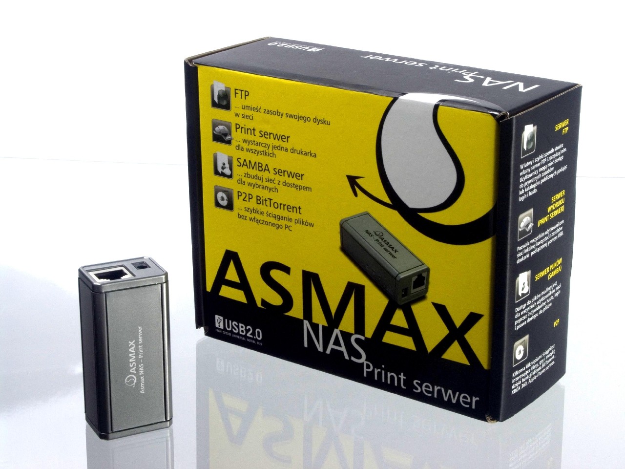 Asmax NAS-Print serwer – malutki sieciowy kombajn