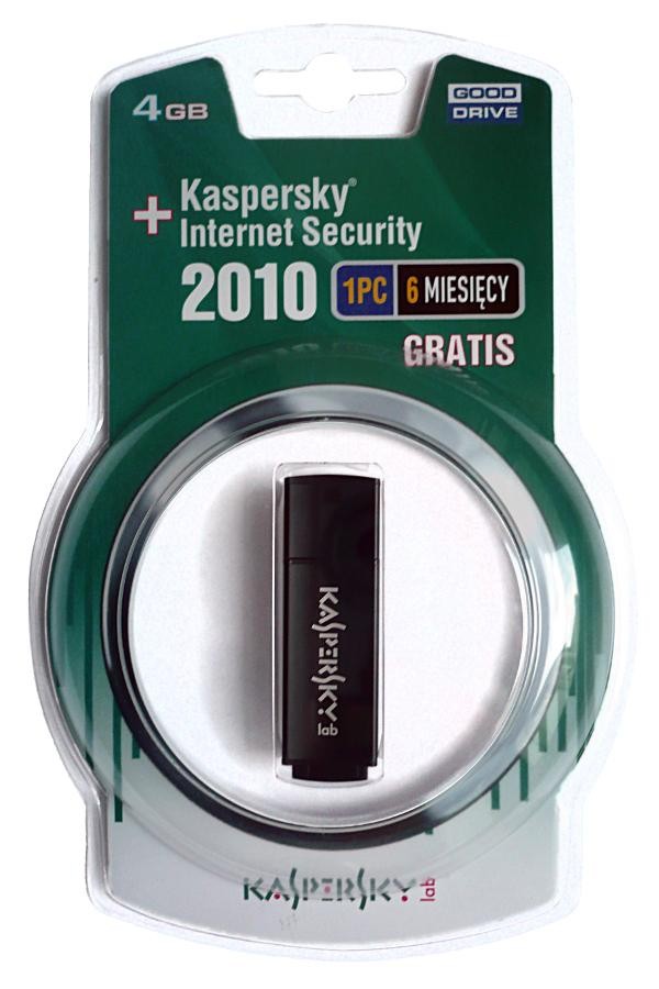 Pendrive 4GB + Kaspersky Internet Security 2010 gratis