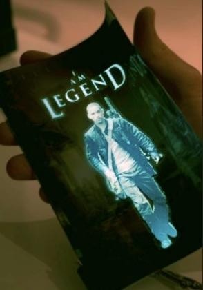 Okładka płyty DVD z filmem I Am Legend z drukowaną grafiką