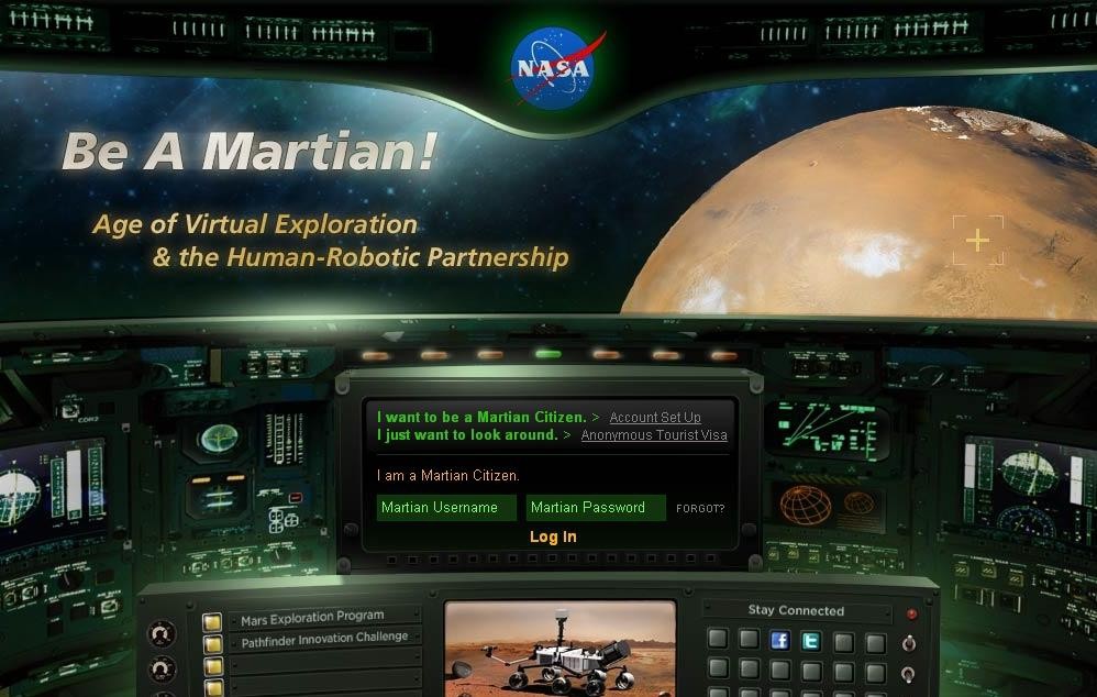 Kokpit sondy w stronie Be a Martian