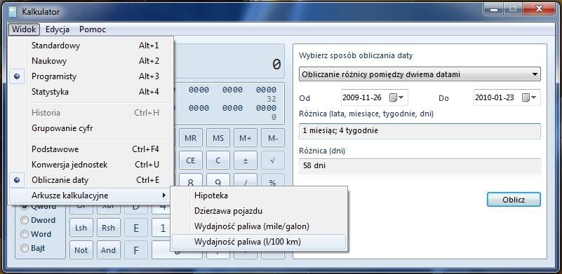 Kalkulator w Windows 7 gruntownie zmieniono. Obok wielu nowych funkcji dostępne są praktyczne formularze.
