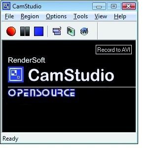 Freeware'owe narzędzie CamStudio rejestruje zdarzenia na ekranie jako plik wideo w formacie AVI lub Flash.
