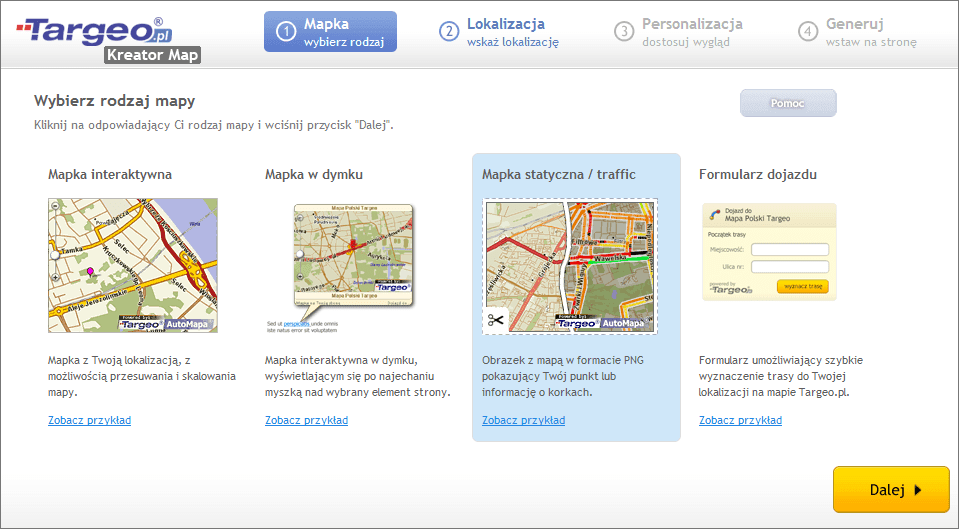 Interaktywne mapy Targeo za darmo na każdej stronie WWW