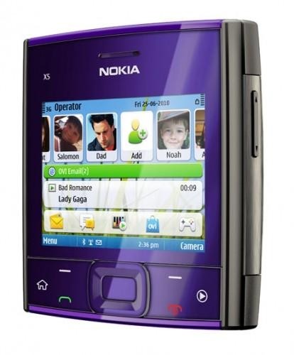 Nokia X5-01 dostępna będzie w kolorach: niebieskim, różowym, zielonym, fioletowym i czarnym