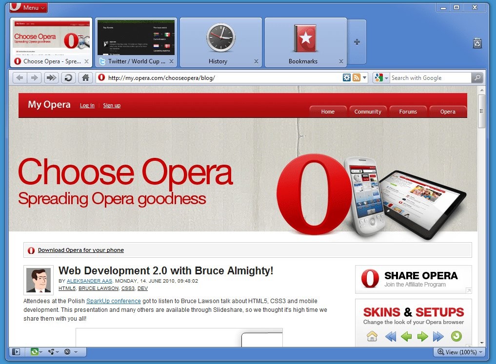 Opera stawia na wydajność, prezentuję edycję 10.60 beta