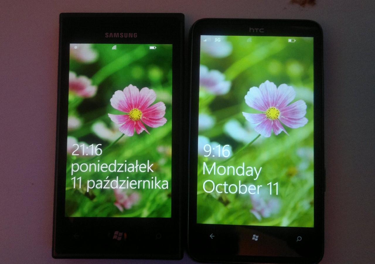 Po lewej Omnia 7, po prawej HTC HD 7. Który wam bardziej pasuje?