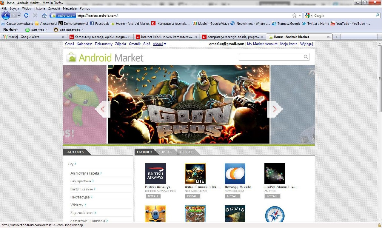 Sophos ostrzega przed webowym Android Market