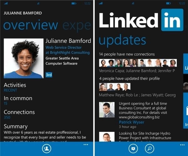 LinkedIn z oficjalną aplikacją dla Windows Phone