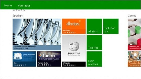 Windows 8 RP i nowości w Windows Store