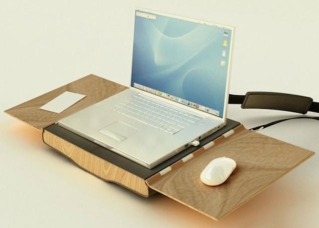 OpenAire, torba która zmienia się w krzesełko i mobilne biurko dla laptopa