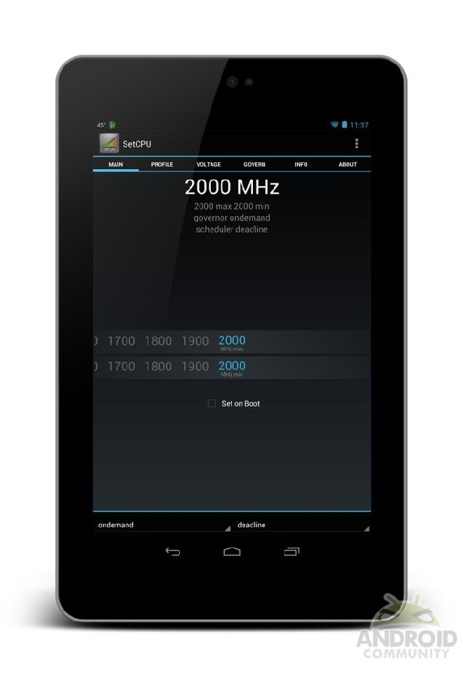 Tablet Google Nexus 7 podkręcony do 2 GHz
