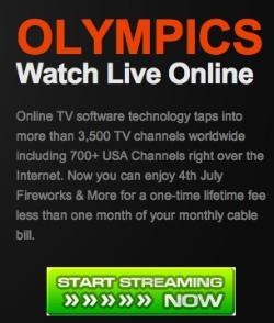 Przykład oszukańczej strony zachęcającej do oglądania Igrzysk Olimpijskich na żywo