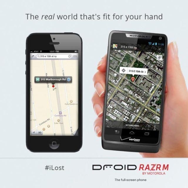 Motorola i Google śmieją się z map Apple’a