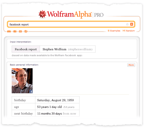 Wolfram|Alpha przeanalizuje twój profil na Facebooku
