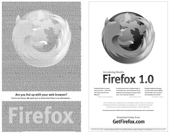 Reklama Firefoxa w The New York Times, ufundowana całkowicie przez fanów