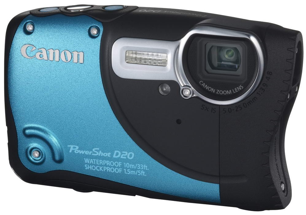 Canon PowerShot D20: Wytrzymuje zanurzenie na głębokość kilku metrów.