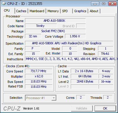 AMD Trinity podkręcony do zawrotnych 7,3 GHz