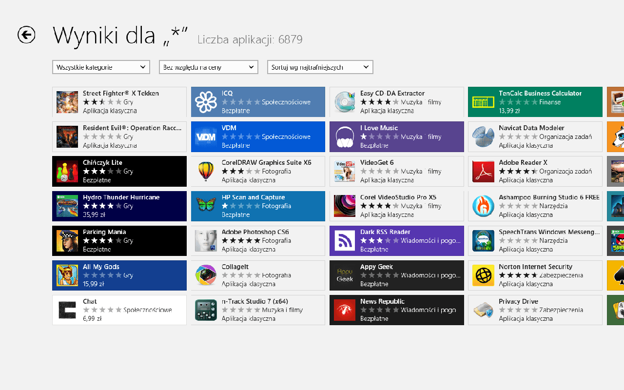 Aplikacji dla Windows 8/RT przybywa w zawrotnym tempie