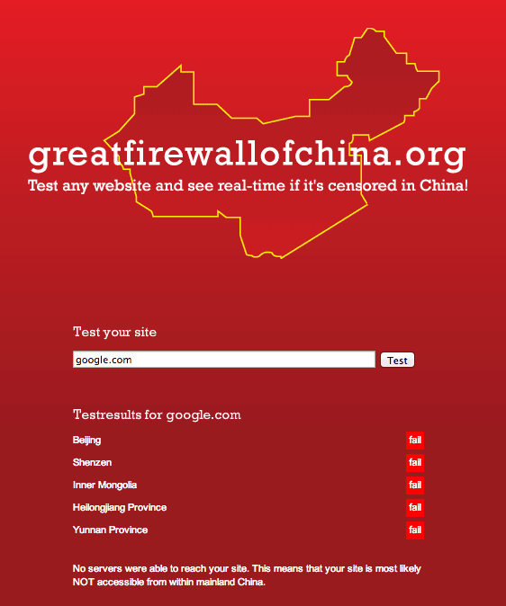 Chiński rząd zablokował Google.com, Gmail, Google+, Mapy…