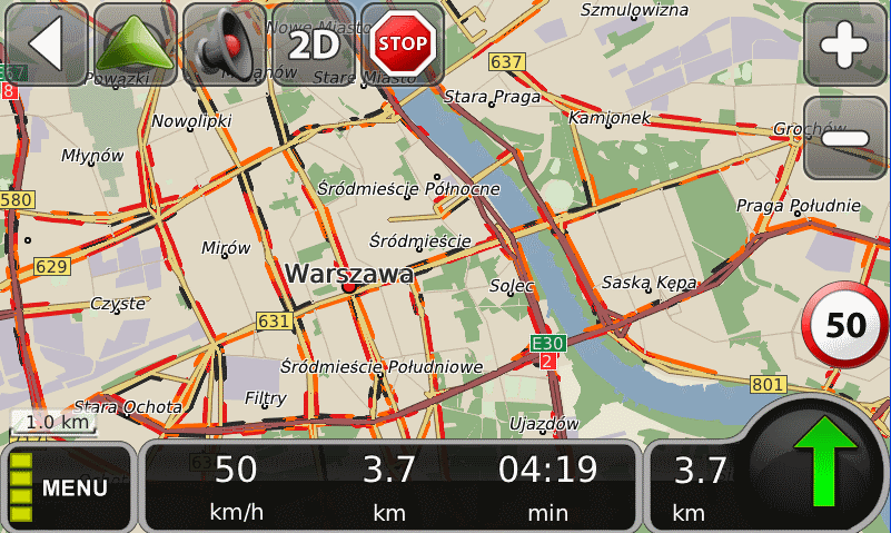 MapaMap 7.4 z systemem informacji o korkach