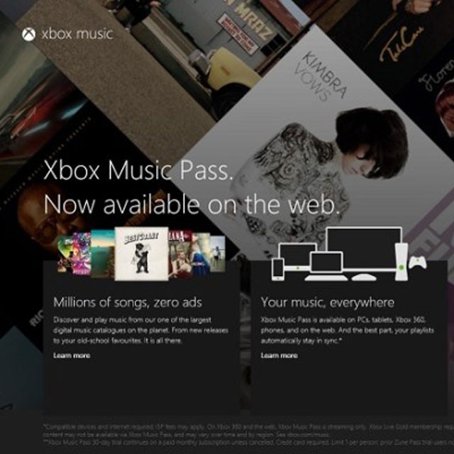 Xbox Muzyka również przez przeglądarkę