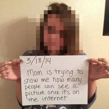 Matka chciała nauczyć córkę, jak szybko rozprzestrzeniają się zdjęcia w Sieci