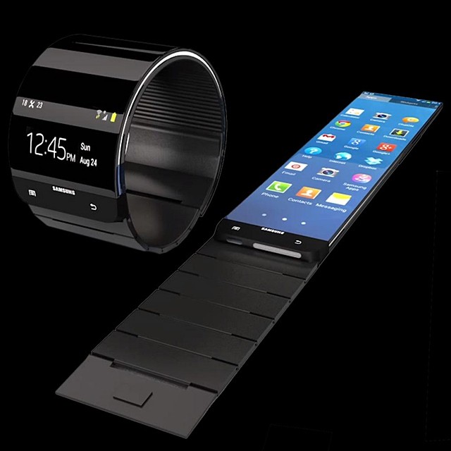 To (niestety) nie jest wygląd nowego smartwatch'a Samsunga lecz grafika pokazująca pewne wyobrażenia i marzenia niezależnych projektantów.