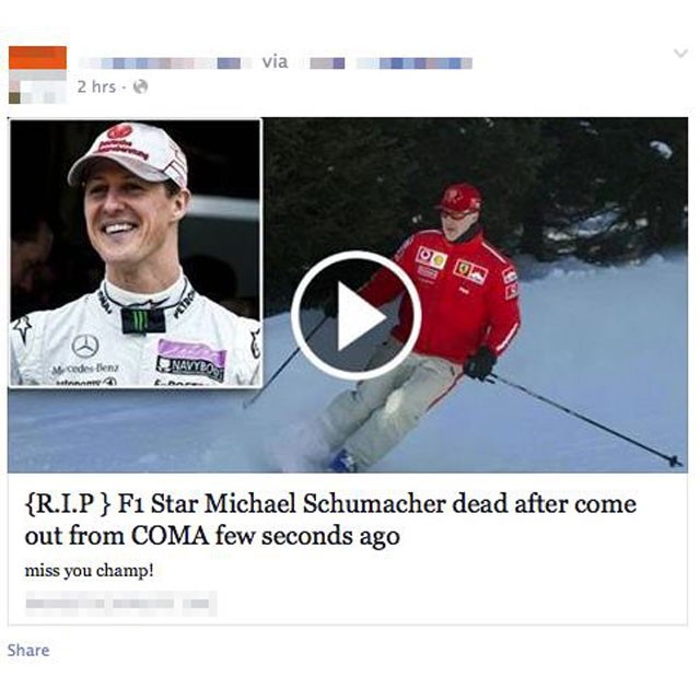 Michael Schumacher nie żyje?