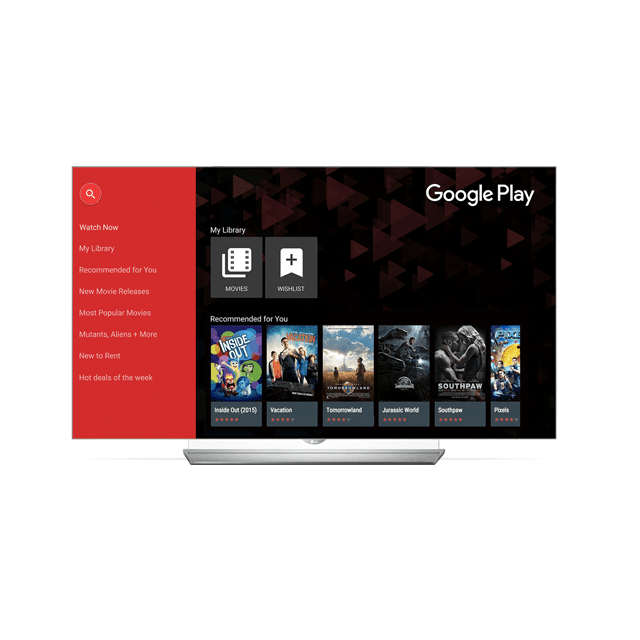 Filmy i Google Play na telewizorach LG