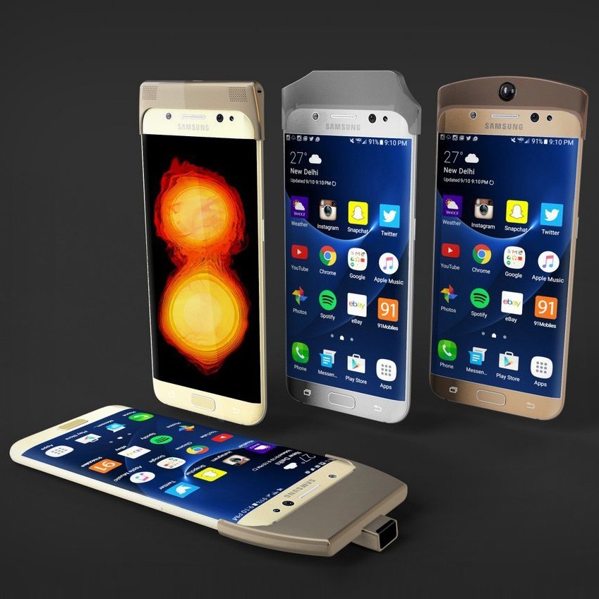 Samsung Galaxy S8 z nakładanymi modułami