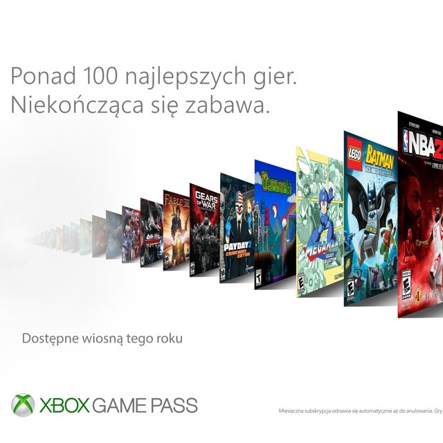 Nieograniczony dostęp do ponad 100 gier Xbox One w ramach abonamentu